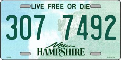 NH license plate 3077492