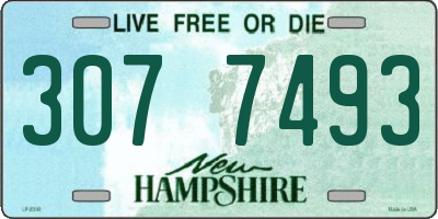 NH license plate 3077493