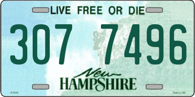 NH license plate 3077496