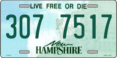 NH license plate 3077517