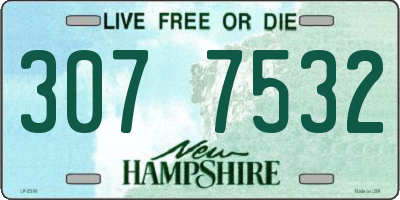 NH license plate 3077532