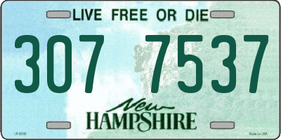 NH license plate 3077537