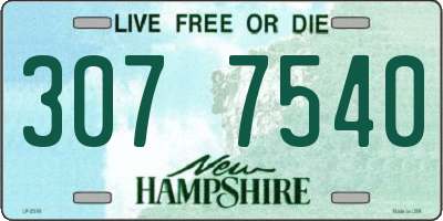 NH license plate 3077540