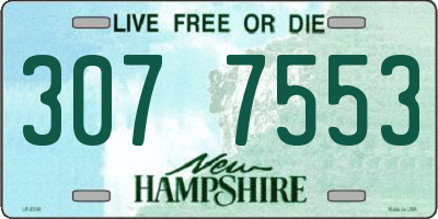 NH license plate 3077553