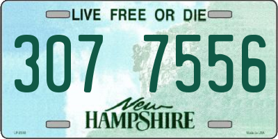 NH license plate 3077556