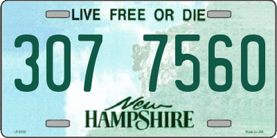 NH license plate 3077560