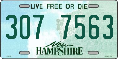 NH license plate 3077563