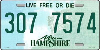 NH license plate 3077574