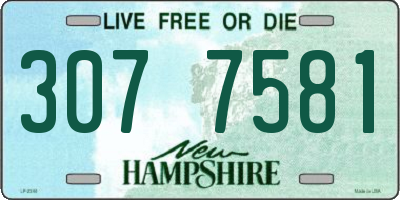 NH license plate 3077581