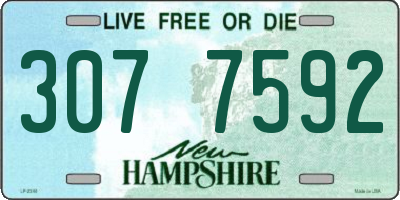 NH license plate 3077592
