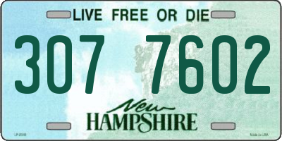 NH license plate 3077602