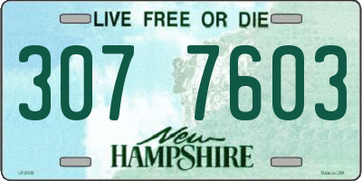 NH license plate 3077603