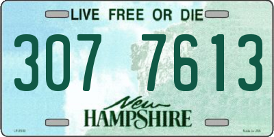 NH license plate 3077613
