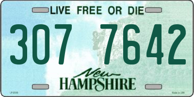 NH license plate 3077642