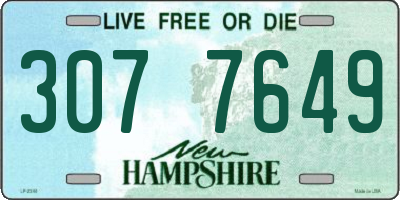 NH license plate 3077649