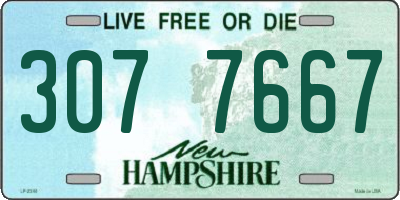 NH license plate 3077667