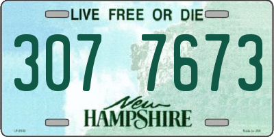 NH license plate 3077673