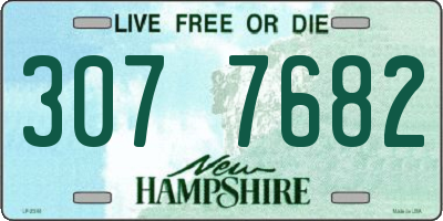 NH license plate 3077682