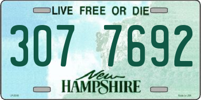 NH license plate 3077692