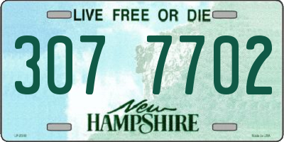 NH license plate 3077702
