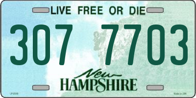 NH license plate 3077703