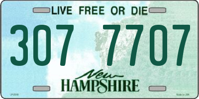 NH license plate 3077707