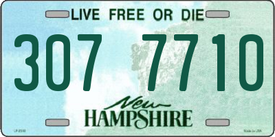NH license plate 3077710