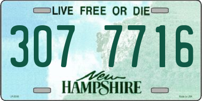 NH license plate 3077716