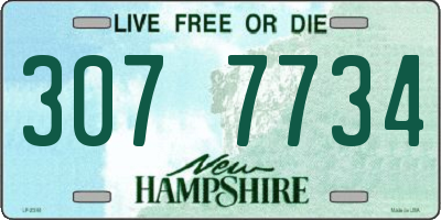 NH license plate 3077734