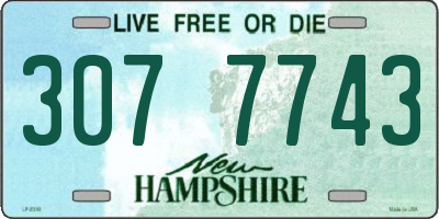 NH license plate 3077743