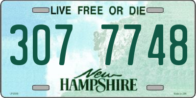 NH license plate 3077748