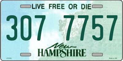 NH license plate 3077757