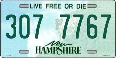 NH license plate 3077767