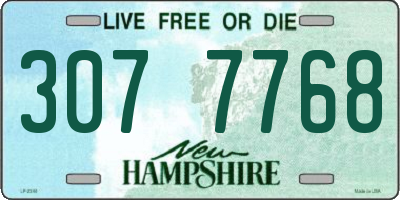NH license plate 3077768