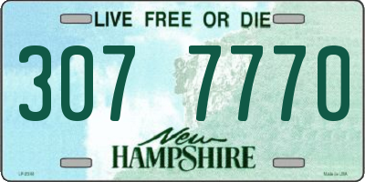 NH license plate 3077770