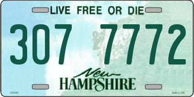 NH license plate 3077772