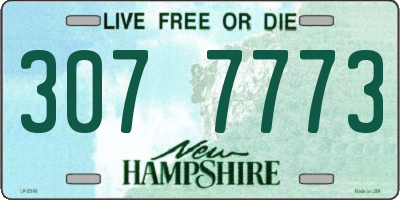 NH license plate 3077773