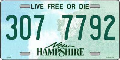 NH license plate 3077792