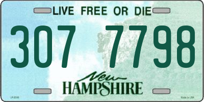 NH license plate 3077798