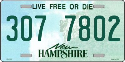 NH license plate 3077802