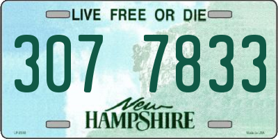 NH license plate 3077833