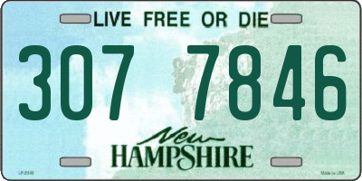 NH license plate 3077846