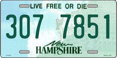 NH license plate 3077851