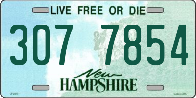 NH license plate 3077854
