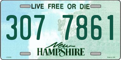 NH license plate 3077861