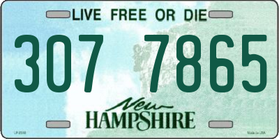 NH license plate 3077865