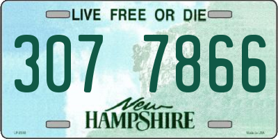 NH license plate 3077866