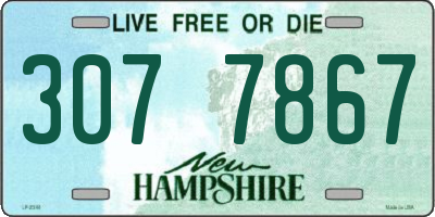 NH license plate 3077867