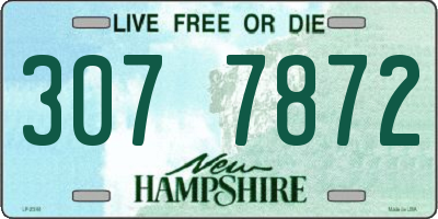NH license plate 3077872