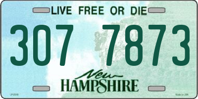 NH license plate 3077873